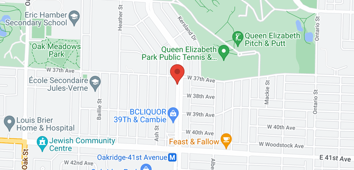 map of 405 5383 CAMBIE STREET